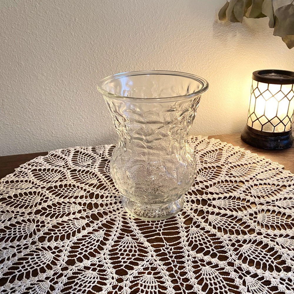 Vintage EO Brody Co Clear Glass Vase